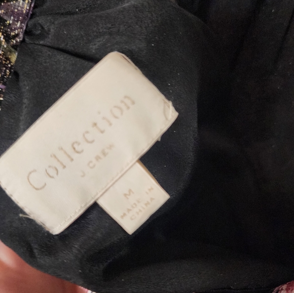 J.Crew Collection Metallic Floral Tie Neck Top - Picture 5 of 5